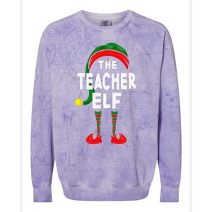 Carnival Or Christmas Party Costume The Teacher Elf Colorblast Crewneck Sweatshirt