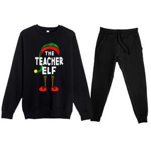 Carnival Or Christmas Party Costume The Teacher Elf Premium Crewneck Sweatsuit Set