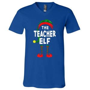 Carnival Or Christmas Party Costume The Teacher Elf V-Neck T-Shirt