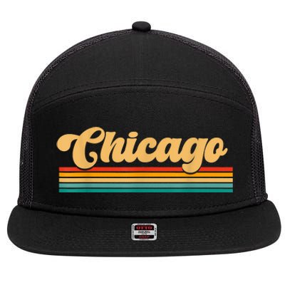 City Of Chicago 7 Panel Mesh Trucker Snapback Hat