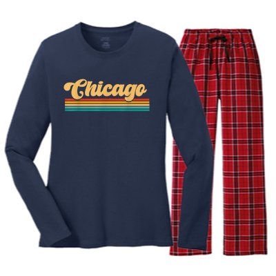 City Of Chicago Women's Long Sleeve Flannel Pajama Set 