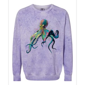 Colorful Octopus Colorblast Crewneck Sweatshirt