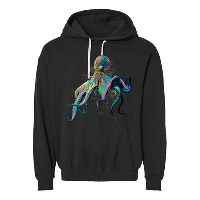 Colorful Octopus Garment-Dyed Fleece Hoodie