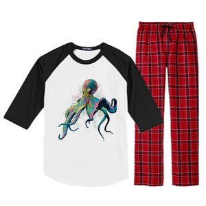 Colorful Octopus Raglan Sleeve Pajama Set