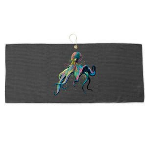 Colorful Octopus Large Microfiber Waffle Golf Towel