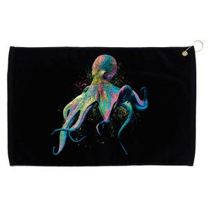 Colorful Octopus Grommeted Golf Towel