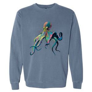 Colorful Octopus Garment-Dyed Sweatshirt