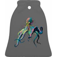 Colorful Octopus Ceramic Bell Ornament