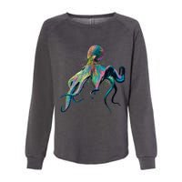 Colorful Octopus Womens California Wash Sweatshirt