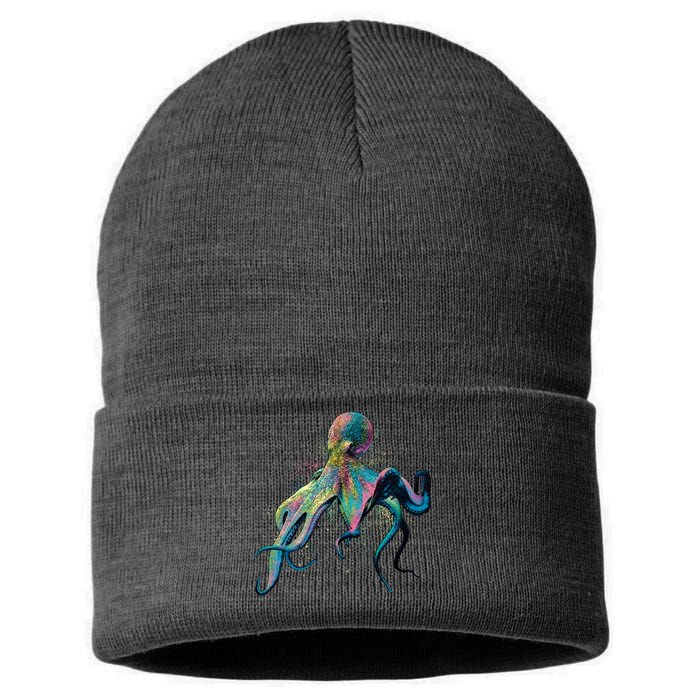 Colorful Octopus Sustainable Knit Beanie