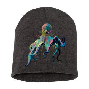 Colorful Octopus Short Acrylic Beanie