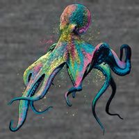 Colorful Octopus Wool Snapback Cap