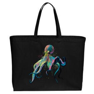 Colorful Octopus Cotton Canvas Jumbo Tote