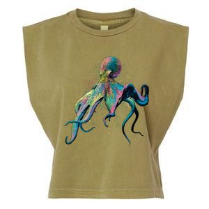 Colorful Octopus Garment-Dyed Women's Muscle Tee