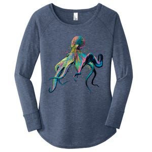 Colorful Octopus Women's Perfect Tri Tunic Long Sleeve Shirt