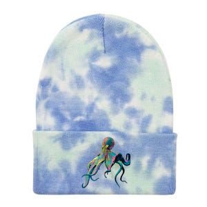 Colorful Octopus Tie Dye 12in Knit Beanie