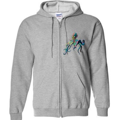 Colorful Octopus Full Zip Hoodie