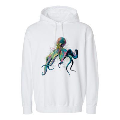 Colorful Octopus Garment-Dyed Fleece Hoodie