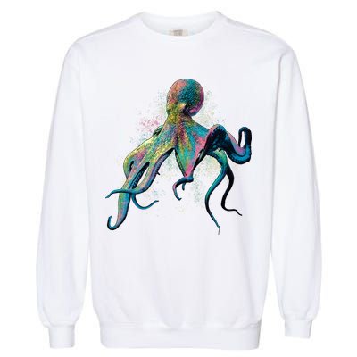 Colorful Octopus Garment-Dyed Sweatshirt