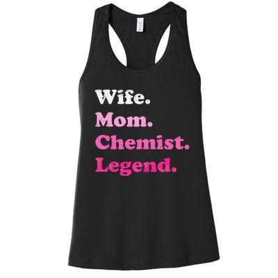 Chemist or Chemistry for Mom Wife Mother's Day Women's Racerback Tank