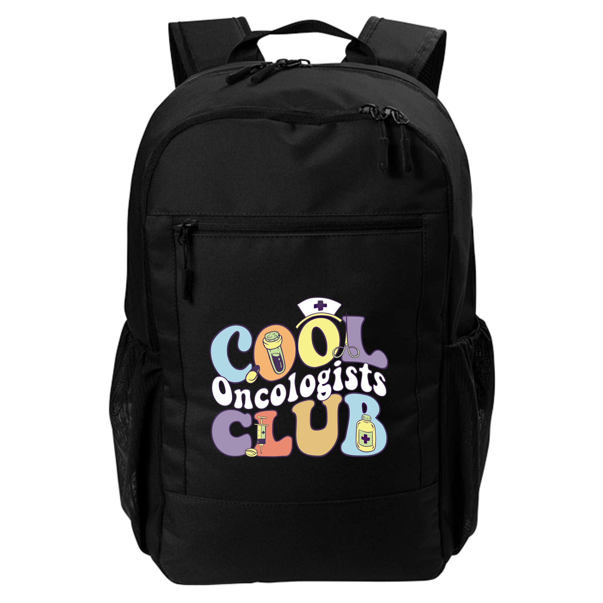 Cool Oncologists Club Oncology Practitioner Squad Groovy Gift Backpack