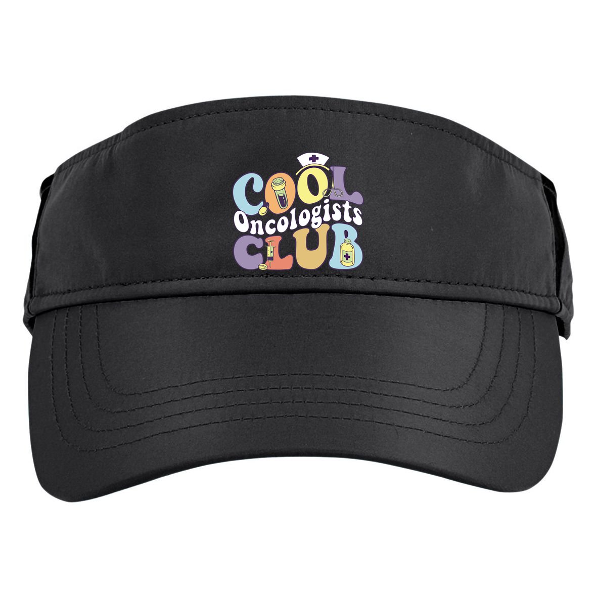 Cool Oncologists Club Oncology Practitioner Squad Groovy Gift Adult Drive Performance Visor