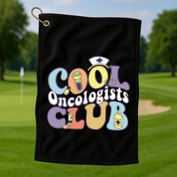 Cool Oncologists Club Oncology Practitioner Squad Groovy Gift Golf Towel