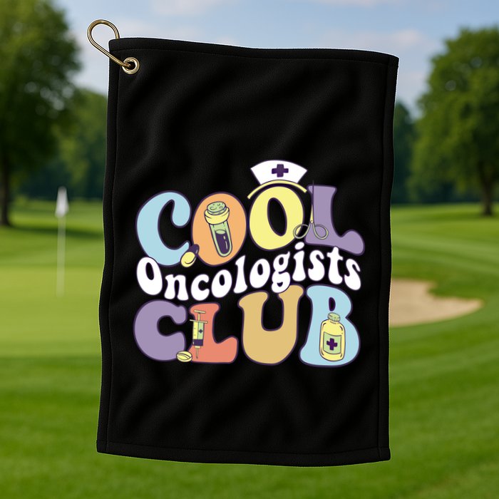 Cool Oncologists Club Oncology Practitioner Squad Groovy Gift Golf Towel