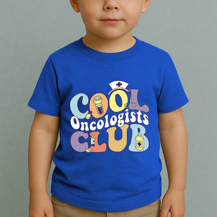 Cool Oncologists Club Oncology Practitioner Squad Groovy Gift Toddler T-Shirt