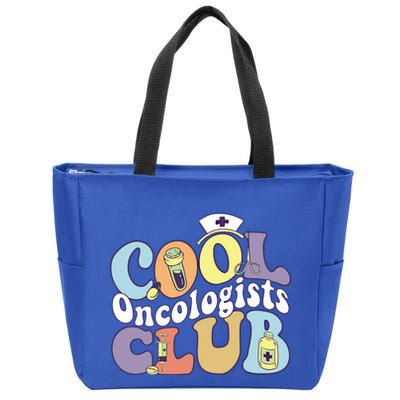 Cool Oncologists Club Oncology Practitioner Squad Groovy Gift Zip Tote Bag