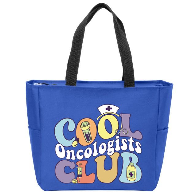 Cool Oncologists Club Oncology Practitioner Squad Groovy Gift Zip Tote Bag