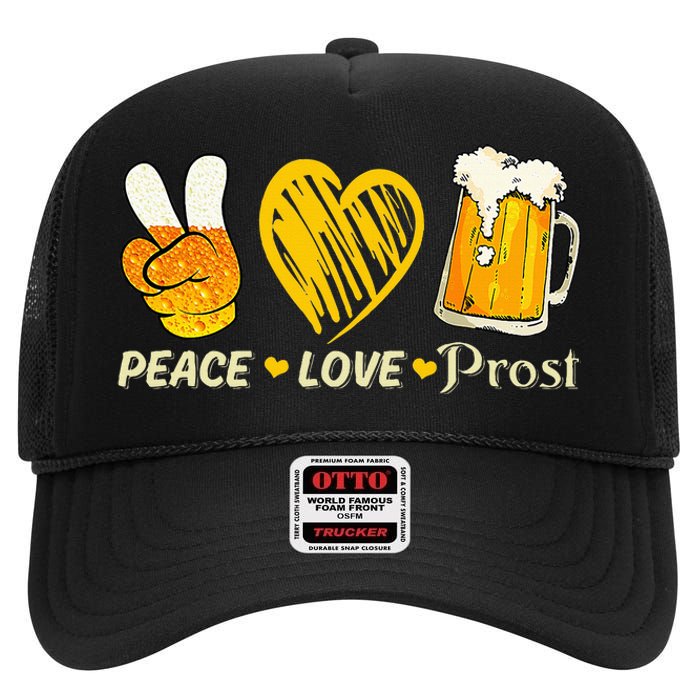 cute oktoberfest costume love prost prost oktoberfest High Crown Mesh Back Trucker Hat