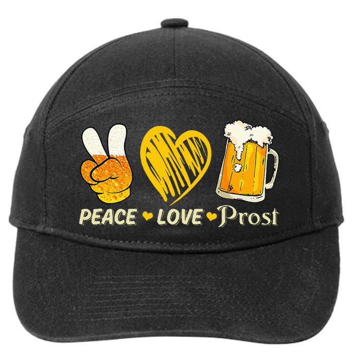 cute oktoberfest costume love prost prost oktoberfest 7-Panel Snapback Hat