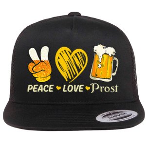 cute oktoberfest costume love prost prost oktoberfest Flat Bill Trucker Hat