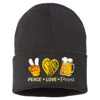 cute oktoberfest costume love prost prost oktoberfest Sustainable Knit Beanie