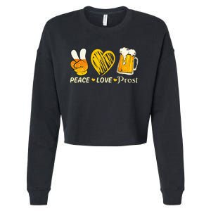 cute oktoberfest costume love prost prost oktoberfest Cropped Pullover Crew