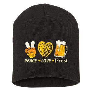 cute oktoberfest costume love prost prost oktoberfest Short Acrylic Beanie