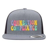 Connection Over Compliance Autism Awareness Month Flat Bill Trucker Hat