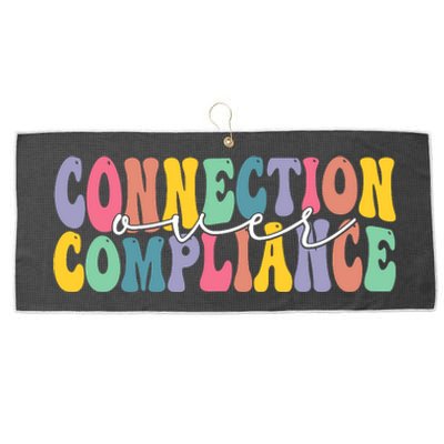 Connection Over Compliance Autism Awareness Month Large Microfiber Waffle Golf Towel