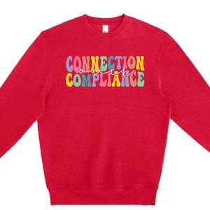 Connection Over Compliance Autism Awareness Month Premium Crewneck Sweatshirt