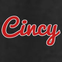 Cincinnati Ohio Classic Red Script Cincy City 7 Panel Mesh Trucker Snapback Hat