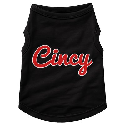 Cincinnati Ohio Classic Red Script Cincy City Doggie Tank
