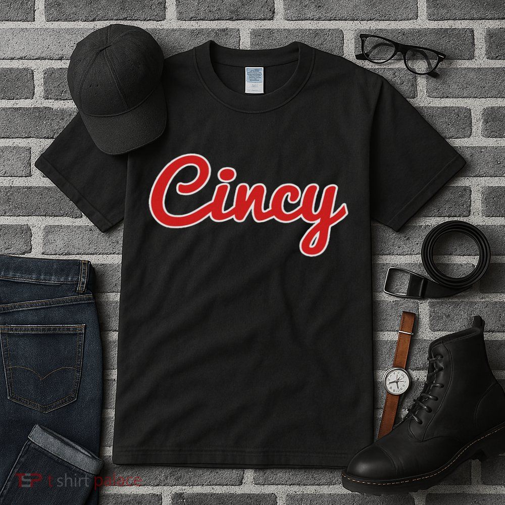Cincinnati Ohio Classic Red Script Cincy City Tall T-Shirt