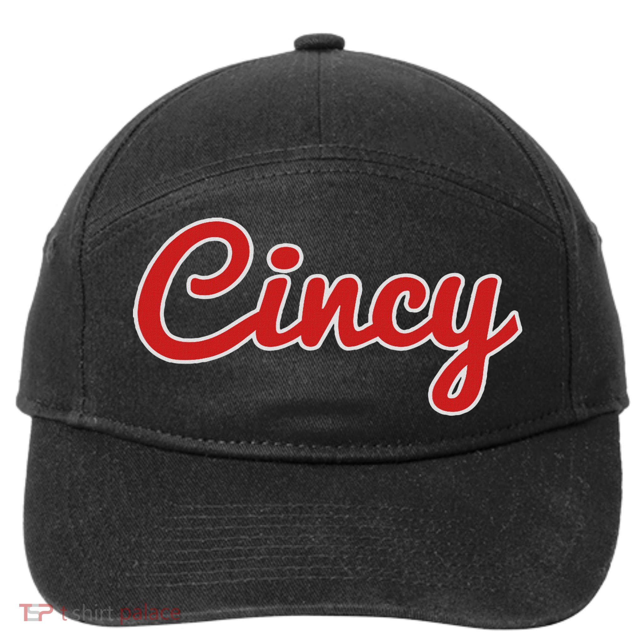 Cincinnati Ohio Classic Red Script Cincy City 7-Panel Snapback Hat