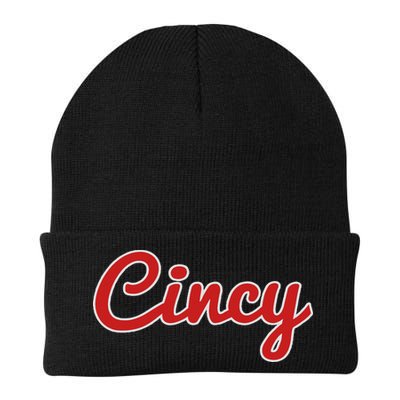 Cincinnati Ohio Classic Red Script Cincy City Beanie