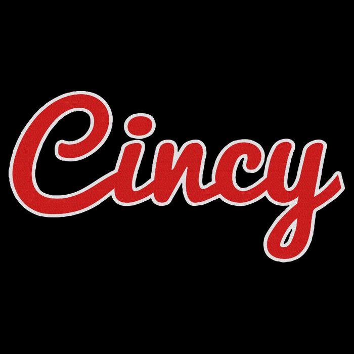 Cincinnati Ohio Classic Red Script Cincy City Drawstring Bag