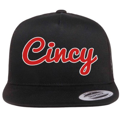 Cincinnati Ohio Classic Red Script Cincy City Flatbill Hat