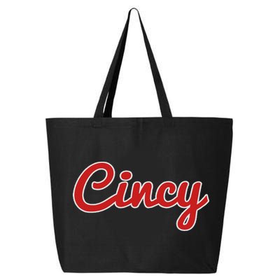Cincinnati Ohio Classic Red Script Cincy City 25L Jumbo Tote