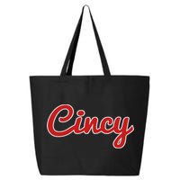 Cincinnati Ohio Classic Red Script Cincy City 25L Jumbo Tote