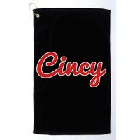 Cincinnati Ohio Classic Red Script Cincy City Golf Towel